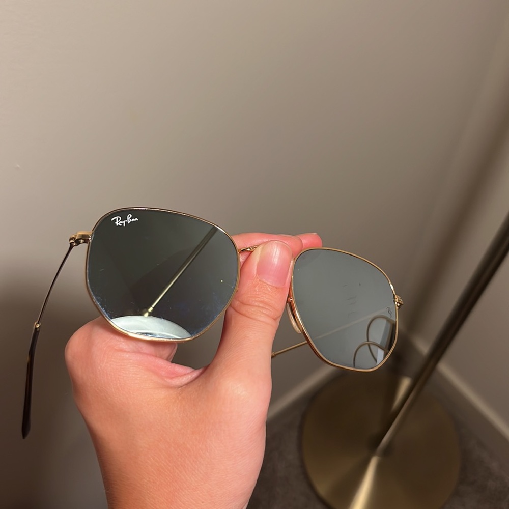 Ray-Ban Hexagonal Blue Tint. Barely Used! - image 3
